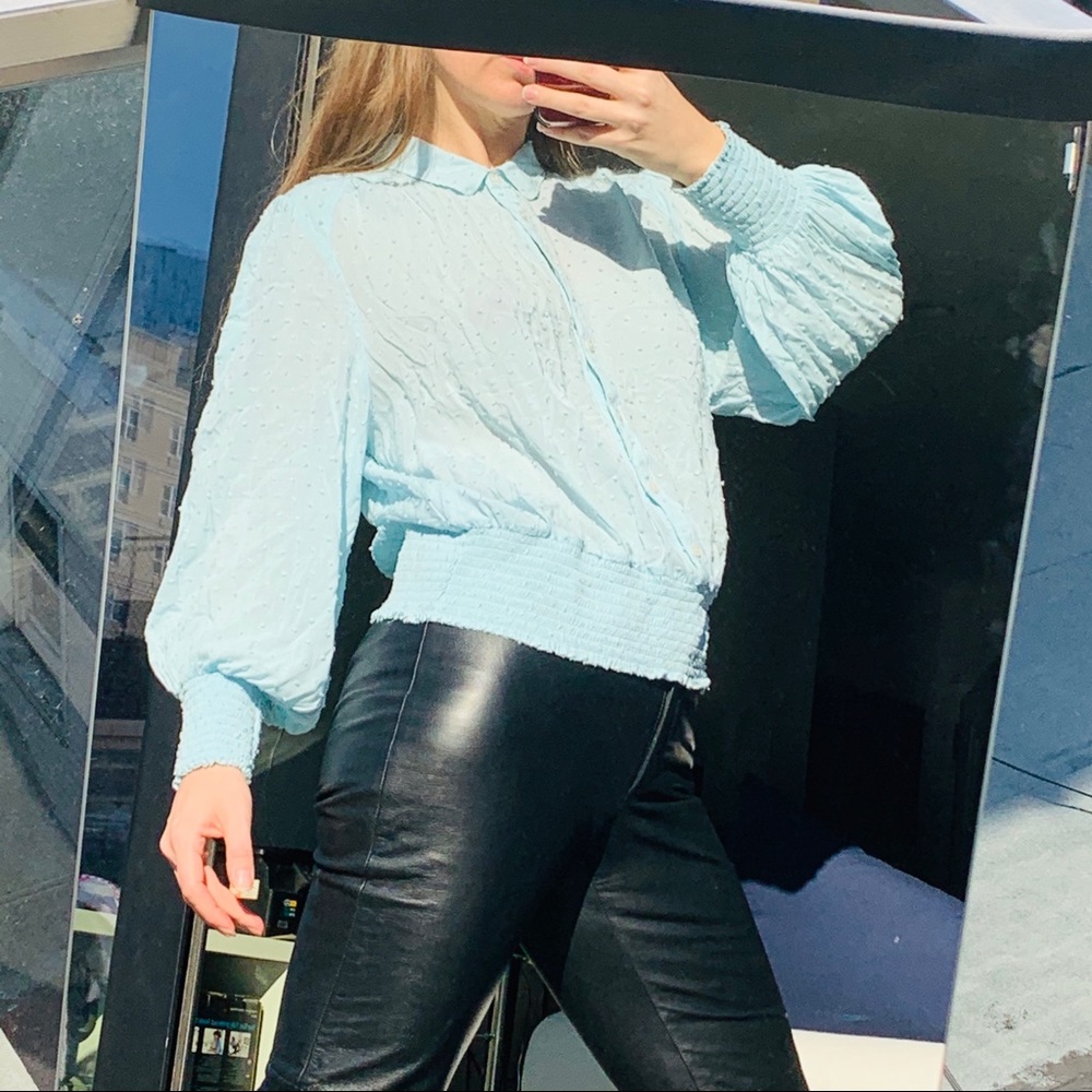 Anthropologie Maeve Turquoise Dramatic Bell Sleeve - Picture 11 of 16